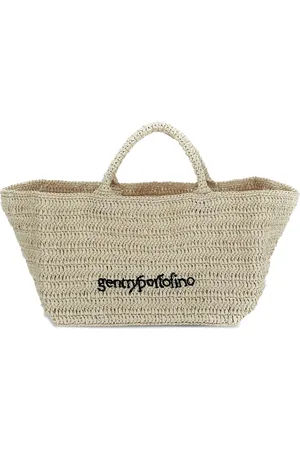 GENTRYPORTOFINO Borsa tote Lou con logo ricamato