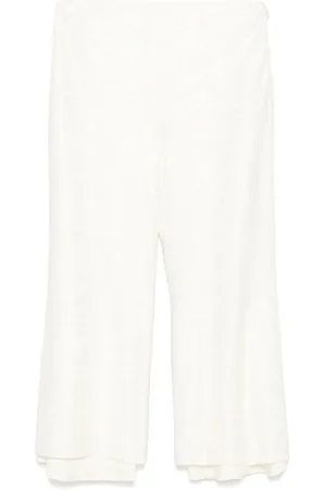 Jil Sander Pantaloni a fiori jacquard