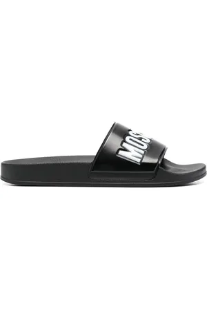 Moschino Sandali slides con logo goffrato