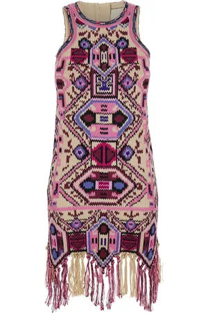 Isabel Marant Abito con ricamo e frange