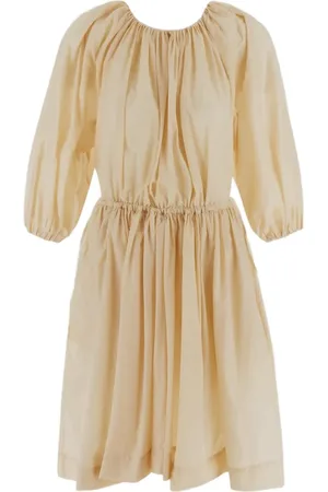Serafini Abito midi con dettaglio pliss??