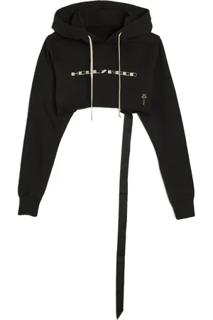 Rick Owens Felpa in cotone con cappuccio