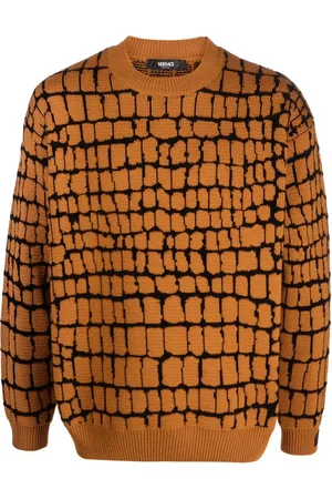 VERSACE Maglione con effetto coccodrillo