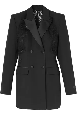 VERSACE Blazer doppiopetto con pizzo Barocco
