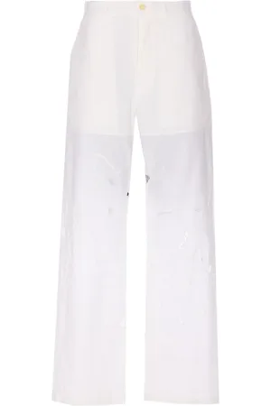 Marine Serre Pantaloni in cotone