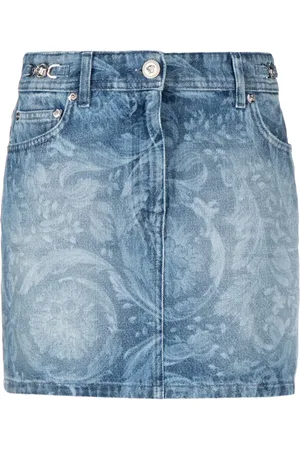 VERSACE Minigonna con stampa barocca