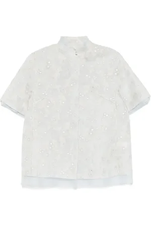 SHIATZY CHEN Giacca in organza con colletto alla coreana