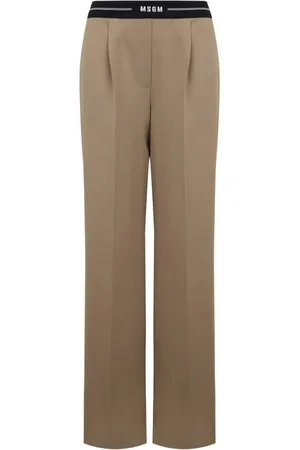 Msgm Pantaloni con banda logo