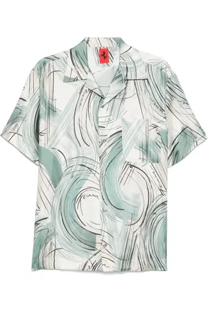 FERRARI Camicia in seta con stampa spazzolata