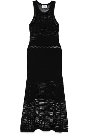 Moschino Abito midi in maglia traforata