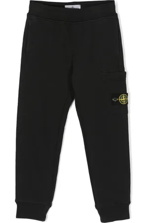 Stone Island Pantaloni sportivi con applicazione Compass