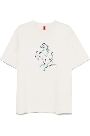 FERRARI T-shirt con stampa Prancing Horse