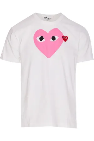 Comme des Garçons T-shirt in cotone con stampa Heart