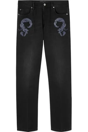VERSACE Jeans dritti Barocco con ricamo