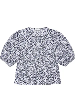 Ganni Blusa con stampa astratta