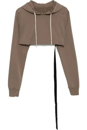 Rick Owens Felpa con cappuccio crop