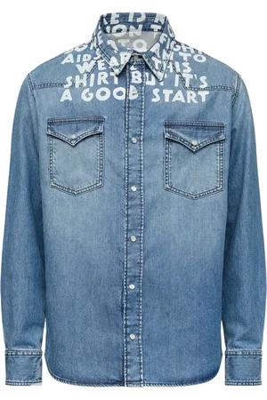 Maison Margiela Camicia denim con stampa