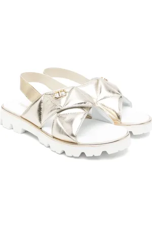 Twin-Set Sandali in pelle metallizzata