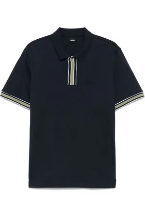 HUGO BOSS Polo in cotone con dettagli a contrasto
