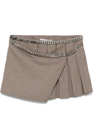 Stella McCartney Gonna con motivo pied-de-poule