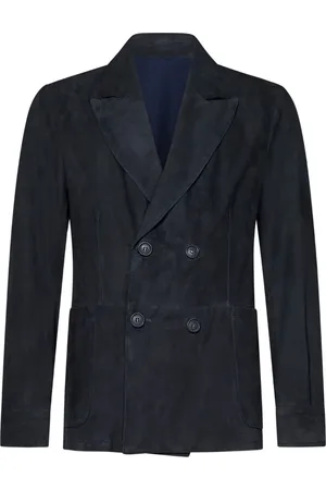 Franzese Blazer doppiopetto in pelle