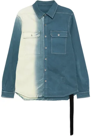 Rick Owens Giacca-camicia tinta in capo