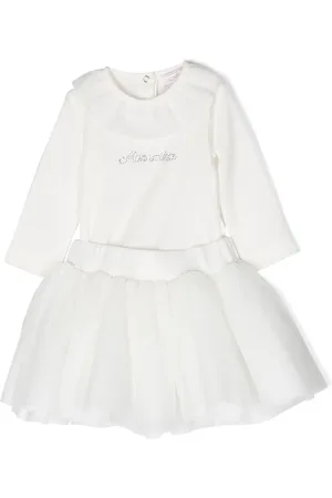 MONNALISA Abito con logo di strass