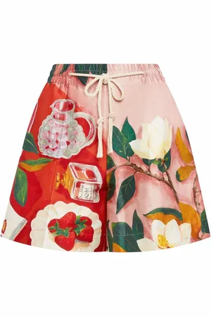 Oscar de la Renta Shorts a fiori