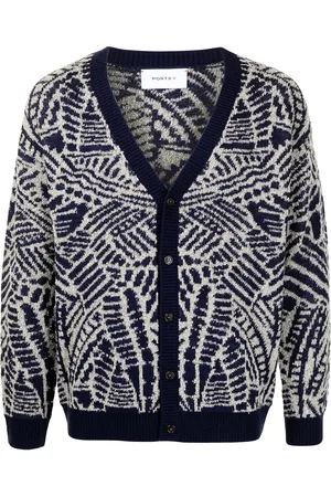 Ports V Cardigan con motivo astratto