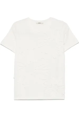 ODEEH T-shirt con applicazione a fiori