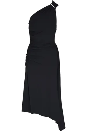 Michael Kors Abito midi monospalla con ruches
