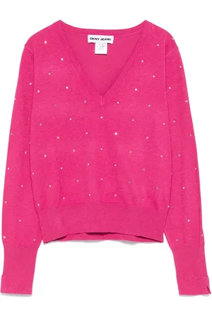 DKNY Maglione scollo a V con borchie