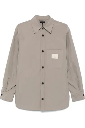 Emporio Armani Giacca-camicia con applicazione