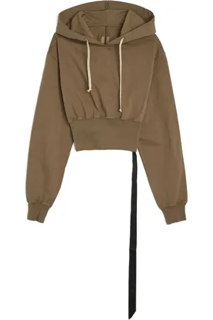 Rick Owens Felpa in cotone con cappuccio