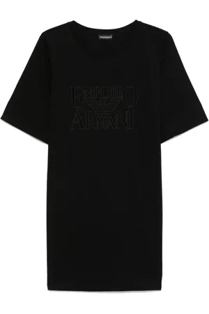Emporio Armani Abito corto modello T-shirt con ricamo
