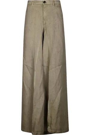 White Sand Pantaloni con fiammatura