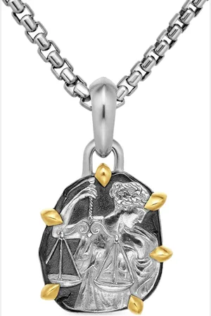 David Yurman Pendente Libra in oro giallo 18kt e sterling (33mm)
