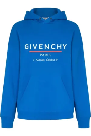 Givenchy Felpa Ocean Blue Address con cappuccio