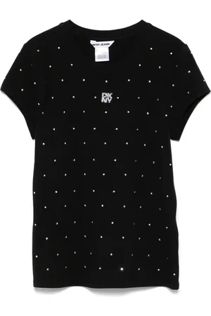 DKNY T-shirt con strass