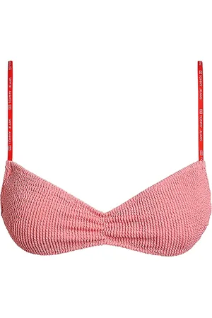 Tommy Hilfiger Top bikini con trama seersucker
