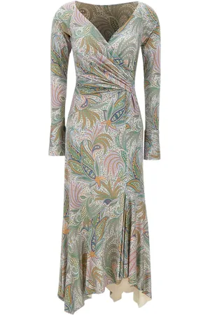 Etro Abito midi con stampa a fiori