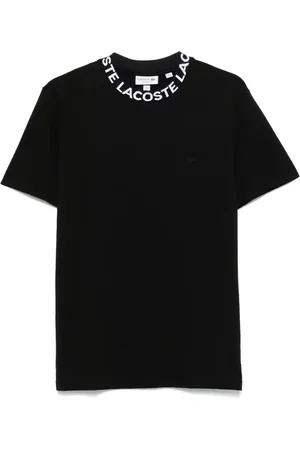 Lacoste T-shirt in piqué con logo jacquard