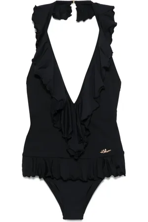 Chloé Costume da bagno con scollo a V e ruches