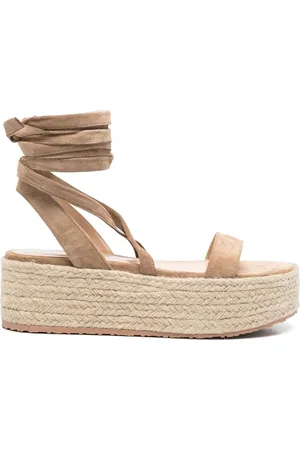 Gianvito Rossi Espadrilles in pelle scamosciata con tacco 60mm