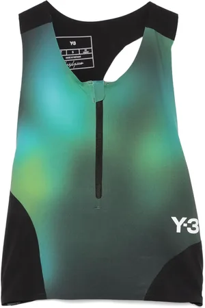Y-3 Top sportivo con stampa astratta