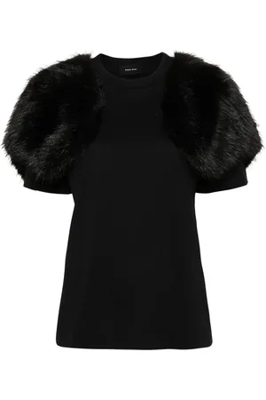 Simone Rocha T-shirt in finta pelliccia