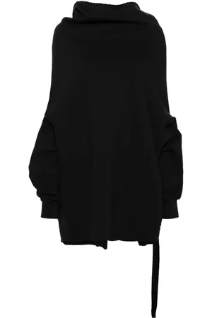 Rick Owens Felpa con scollo drappeggiato