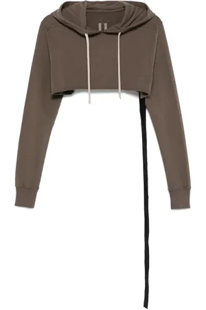 Rick Owens Felpa con cappuccio crop
