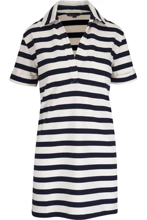 VERONICA BEARD Abito modello polo a righe
