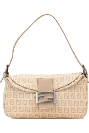 Fendi Borsa a spalla Double Flap in tela con motivo Zucchino 2000-2024